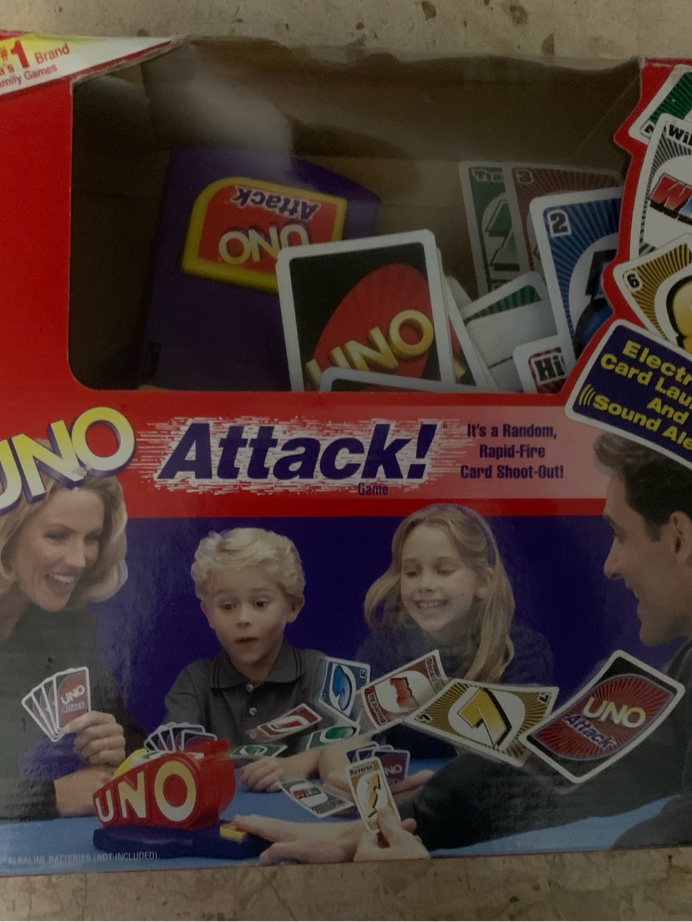 Attack! Electronic Card Shooter Game - Red & Purple
